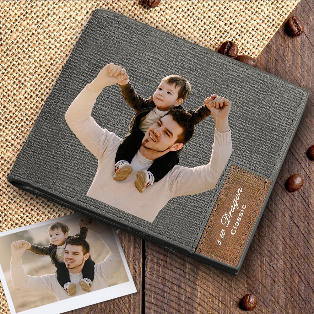 Men's Custom Photo Wallet - Handsome Dad Father's Day Gift