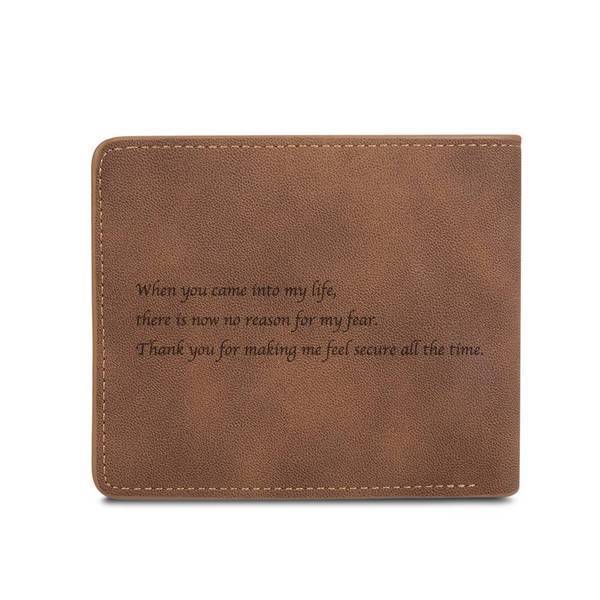 Custom Photo Wallet Personalized Engraved Wallet Christmas Gifts for Lover