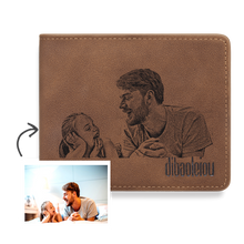 Men's Custom Photo Wallet - Brown Father's Day Gift