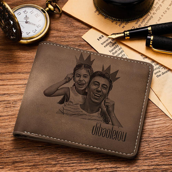 Custom Photo Wallet Personalized Engraved Wallet Christmas Gifts for Lover
