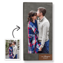 Women's Custom Photo Wallet Grey Color Printing