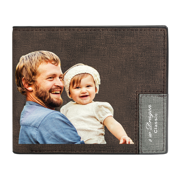 Photo Wallet Men's Personalized Engraved Wallet  - Best Dad