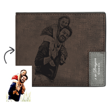 Photo Wallet Men's Personalized Engraved Wallet  - Happy Moment with Dad