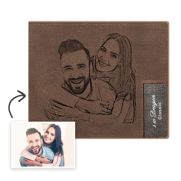 Father's Day Gift Custom Photo Wallet | Personalized Wallet | Men's Bifold Wallet