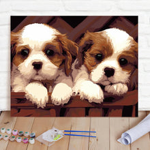 Custom Photo Painting Home Decor Wall Hanging-Cute Dog Painting DIY Paint By Numbers