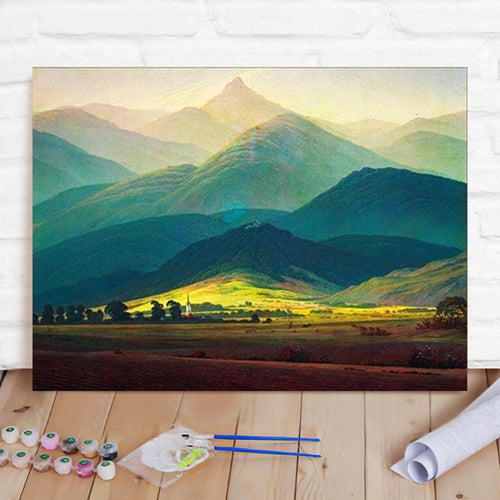 Christmas Gifts Custom Photo Painting Home Decor Wall Hanging-Giant Mountain Painting DIY Paint By Numbers