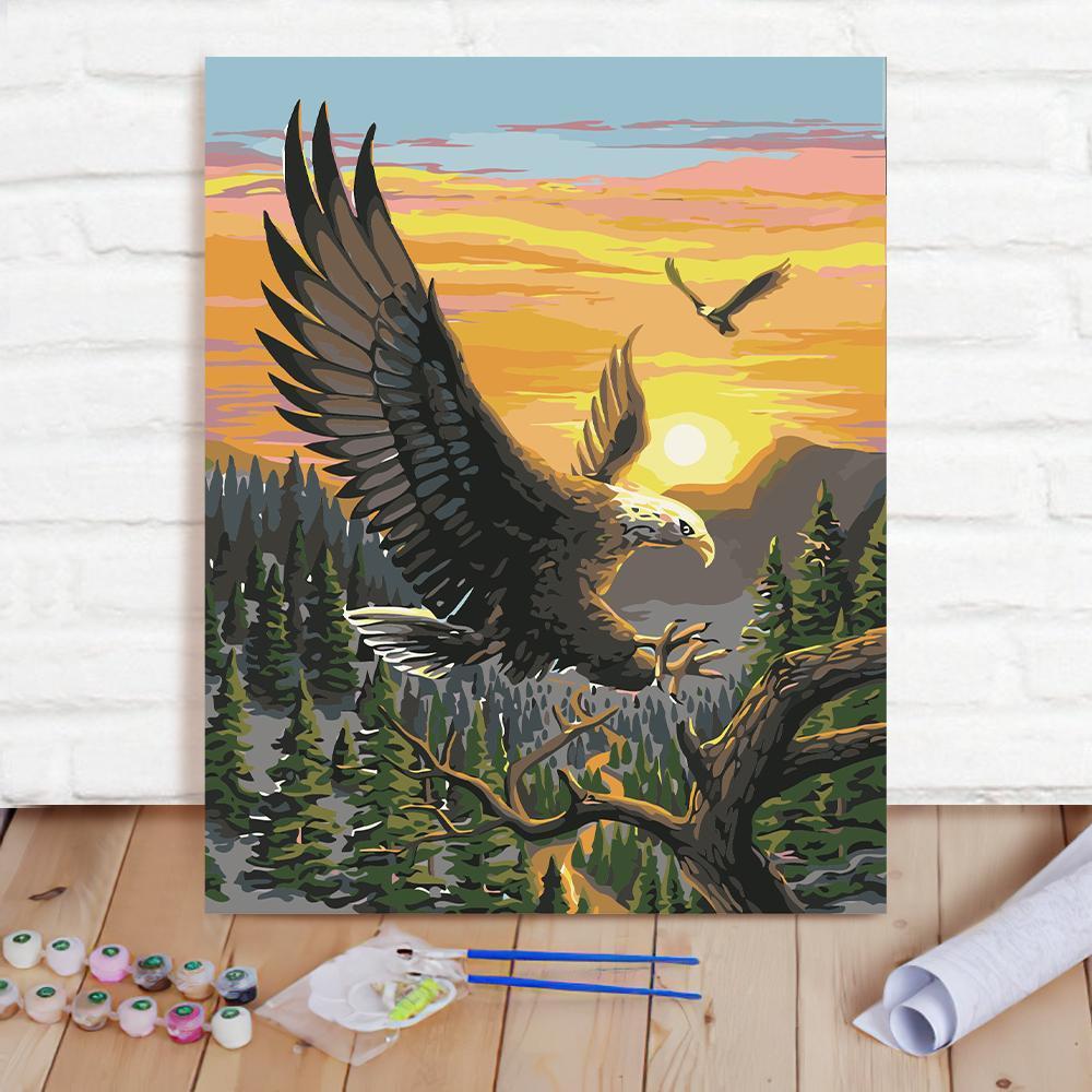Custom Photo Painting Home Decor Wall Hanging-Eagle Painting DIY Paint By Numbers