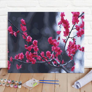 Custom Photo Painting Home Decor Wall Hanging-Plum Blossom Painting DIY Paint By Numbers