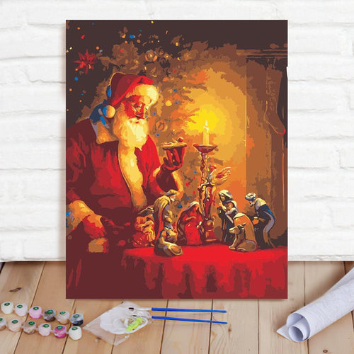 Custom Photo Painting Home Decor Wall Hanging-Santa Claus Painting DIY Paint By Numbers