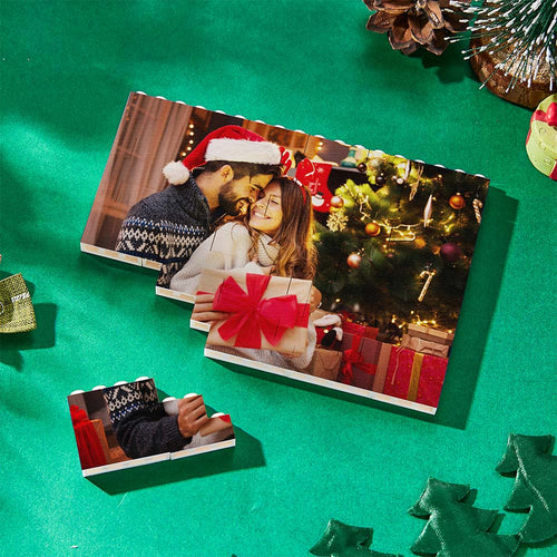 Christmas Gifts Personalized Building Brick Custom Photo Block Square Shape