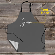 Personalized Apron Custom Text Apron Gifts for Her Grey Color