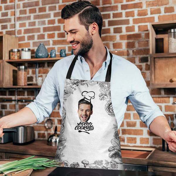 Personalized Apron Photo Apron Printed Kitchen Apron Home Cooking