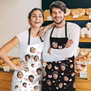 Custom Apron Matching Couple Apron with Photo His and Her Aprons Customized Apron For Family