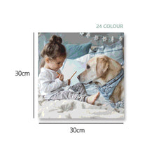 Custom Photo DIY Paint By Numbers for Kids Creative Gifts 24 Colors- 30*30cm