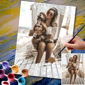 Custom Photo DIY Paint By Numbers for Adult 24 Colors - 30*40cm