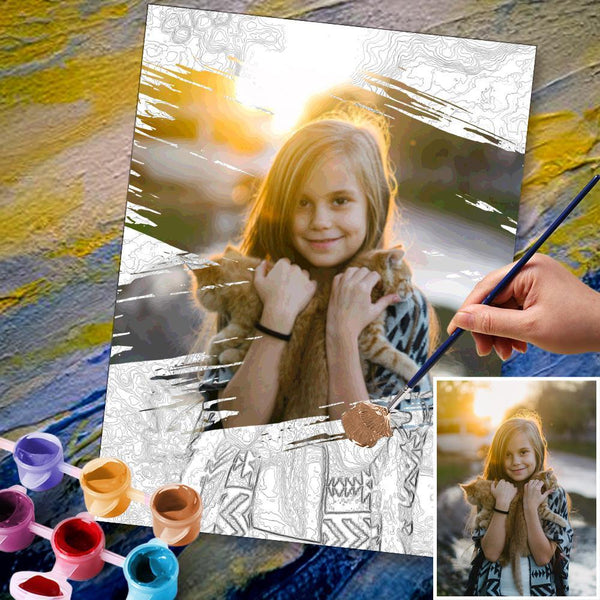 Custom Photo DIY Paint By Numbers for Kids 36 Colors - 30*40cm
