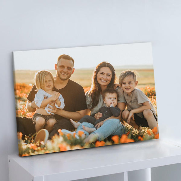 Gift for Father Custom Photo Canvas Prints With Frame Family Photo Home Decoration