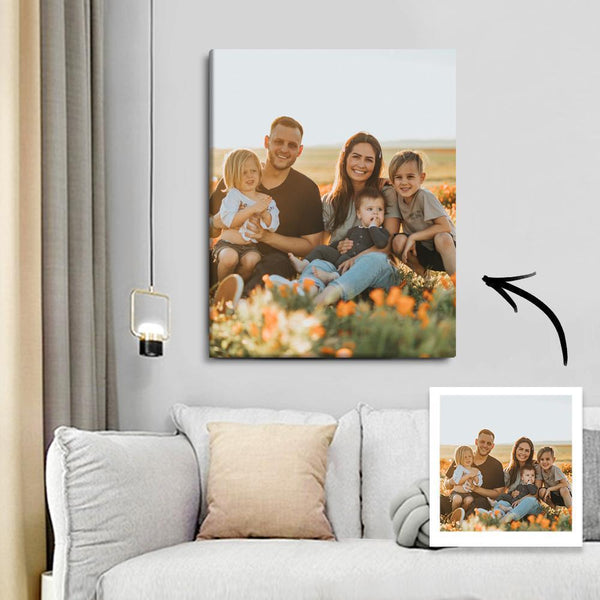 Halloween Custom Family Photo Canvas Prints With Frame Home Decoration Personalized Gift