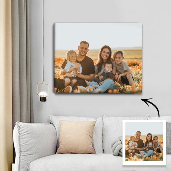 Custom Photo Canvas Prints With Frame Family Photo Home Decoration Gift for Mom