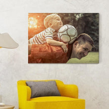 Father's Day Gift Custom Photo Canvas Prints With Frame Family Photo Home Decoration