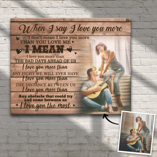 Personalized Gift Custom Lover Photo Wall Decor Painting Canvas - For Couple