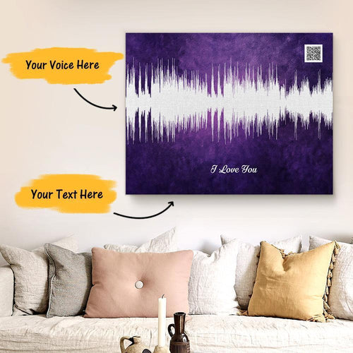 Custom Sound Gifts - Personalized Soundwave Art Print With Text