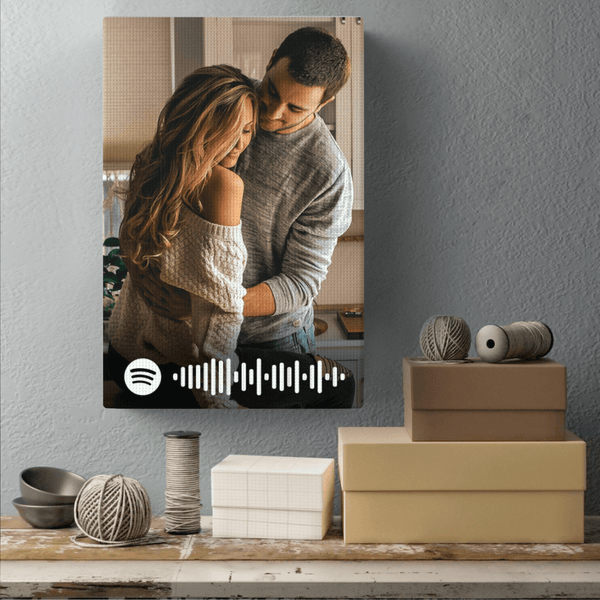 Custom Photo Canvas Print Christmas Gifts Personalized Spotify Code Canvas