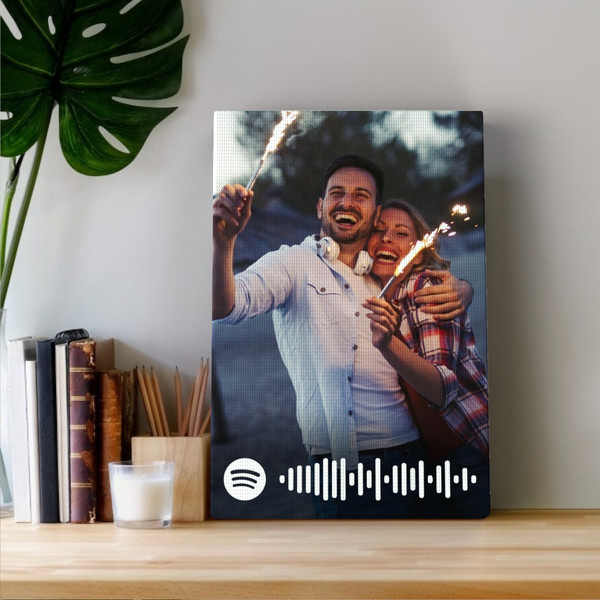 Custom Photo Canvas Print Personalized Spotify Code Canvas