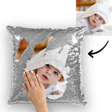 Custom Cute Baby Photo Sequin Pillow Multicolor Sequin Cushion 15.75inch*15.75inch