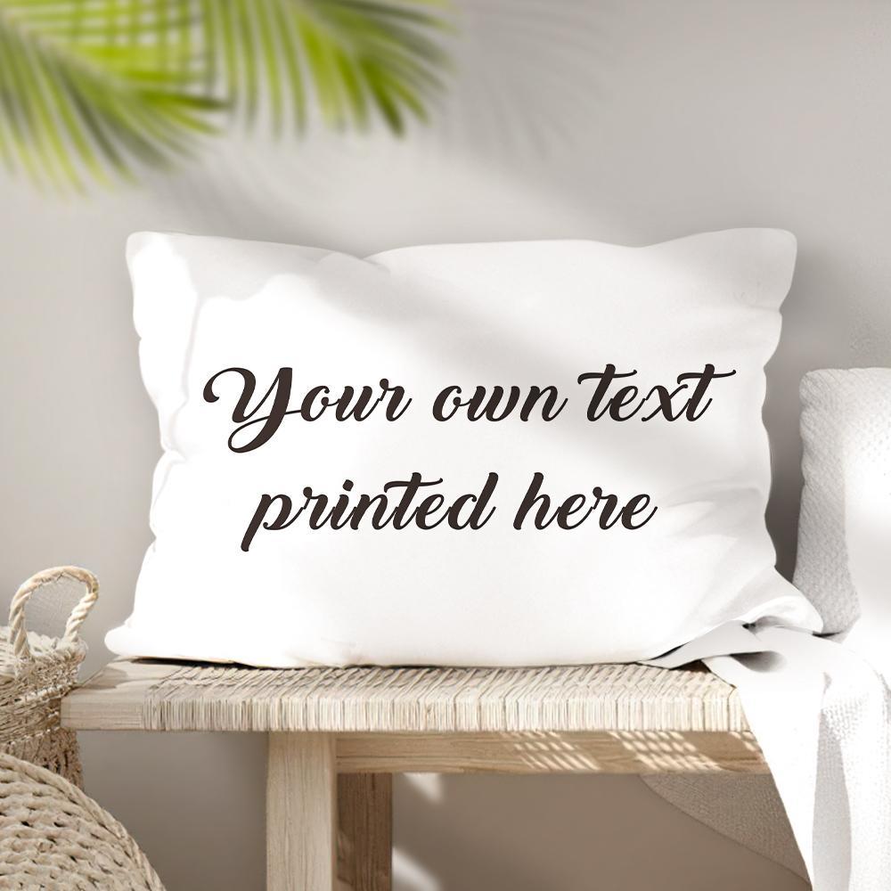 Custom Text Pillow Personalized Rectangular Pillow Personalized Text Cushion