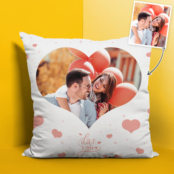Custom Throw Pillow Engraved with I love You