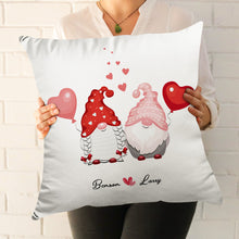 Custom Throw Pillow Personalized Pillow with Couple Gnome