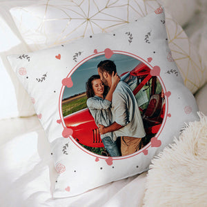 Custom Throw Pillow Personalized Pillow with Love Wreath