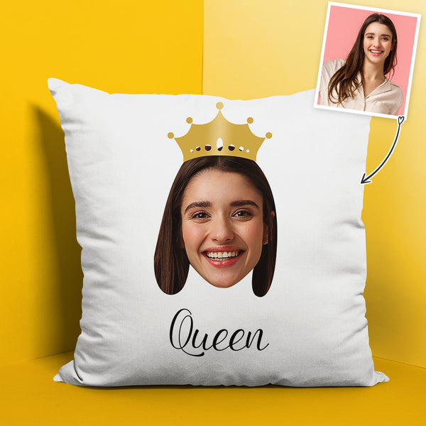 Custom Throw Pillow Personalized Pillow with Big Crown