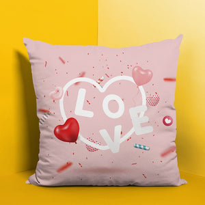 Throw Pillow Love Throw Pillow Personalized Warm Pink Pillow