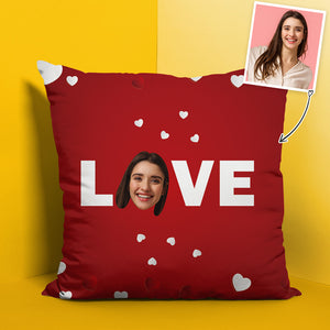 Custom Throw Pillow Personalized Red Pillow