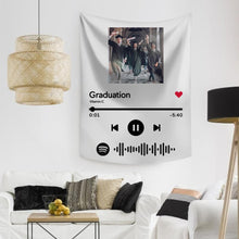 Graduation Gift Custom Spotify Code Tapestry Wall Art Decoration Scannable Spotify Code Tapestry