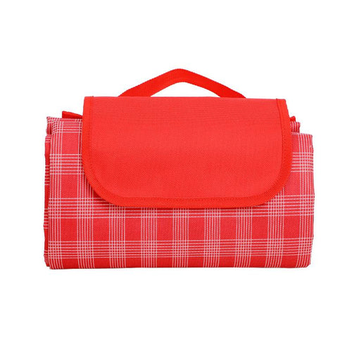 Waterproof Picnic Blanket Beach  Folding Picnic Mat Beach Blanket Outdoor Products Red Plaid