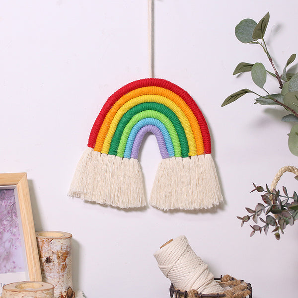 Boho Rainbow Home Decor Charm Macrame Bohemian Baby Nursery Children’s Bedroom Colorful Decoration