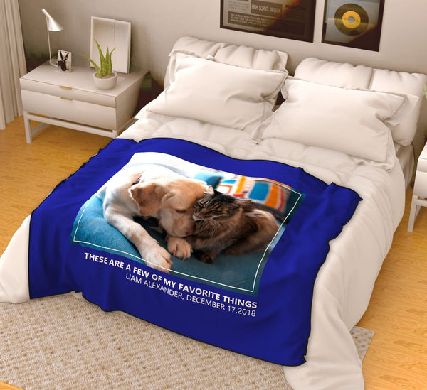 Personalized Pets Fleece Photo Blanket