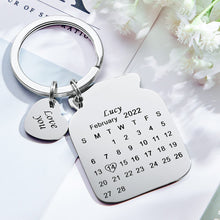 Custom Engraved Bottle Calendar Keychain Save The Date Keychain Birthday Gift