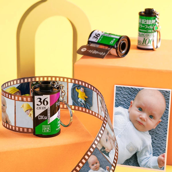 Spotify Code Scannable Custom Camera Roll Keychain 5-20 Pictures Green Shell Baby Photo Album
