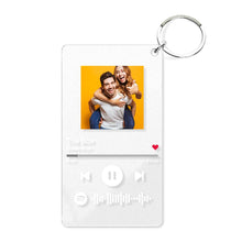 New Arrivals Spotify Acrylic Glass Custom Scannable Spotify Code Keychain Personalized Spotify Song Poster Keychain (2.1IN X 3.4IN)