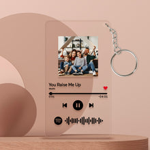 Scannable Spotify  Acrylic Glass Keychain Spotify Code Music Playlist Keychain Personali0zed Keychain ( 2.1IN X 3.4IN )