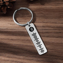 Custom Engrave Keychain Spotify Code Stainless Steel Keychain Personalized Gift