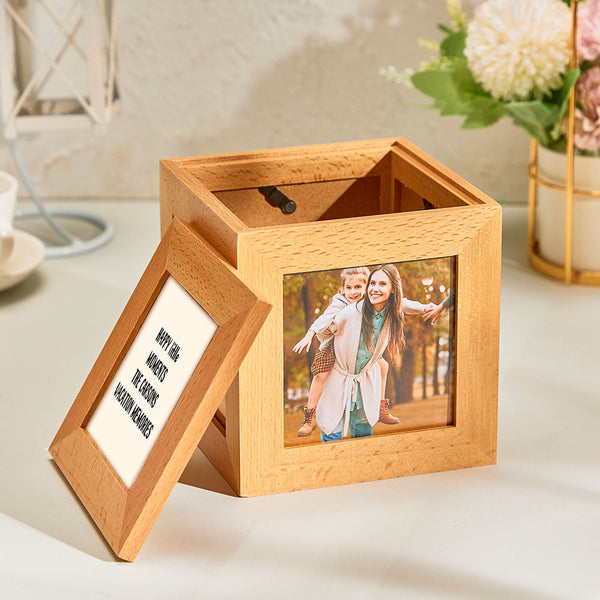 Personalized Photo Cube Custom Happy Little Moments Storage Box Gifts for Her