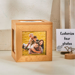Personalized Photo Cube Custom Happy Little Moments Storage Box Gifts for Her