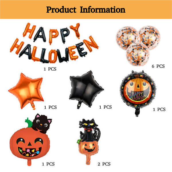 Halloween Party Decorations Balloon Kits Happy Halloween Banner for Halloween Theme Party