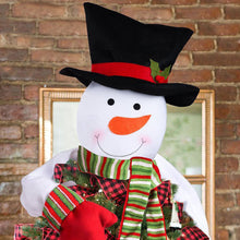 Snowman Christmas Tree Topper with Red Mittens and Draping Scarf Festive Christmas Tree Decoration