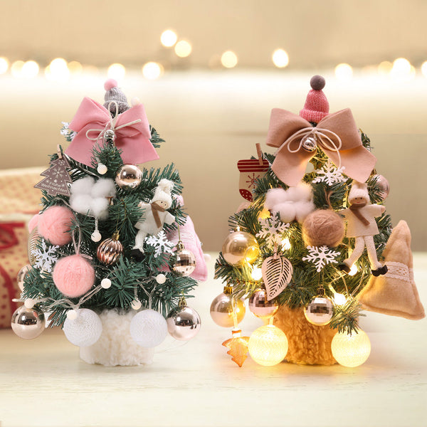 Mini Christmas Ornaments With Lights Christmas Desktop Tree Home Christmas Decoration
